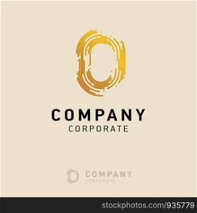 0 company logo design vector with white background