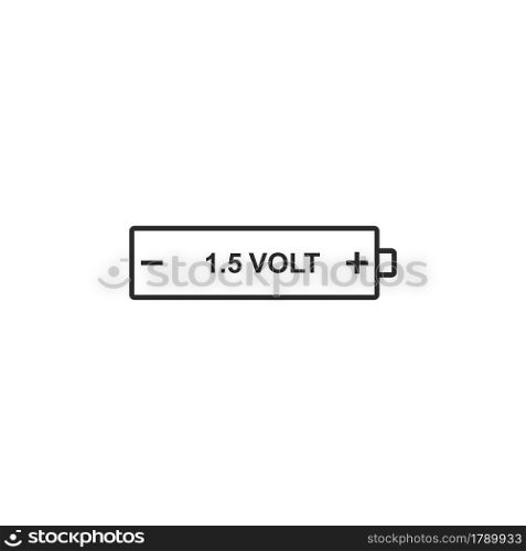 1.5 volt AAA battery icon vector illustration design template web