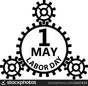 1 may labour day logo mechanism gears