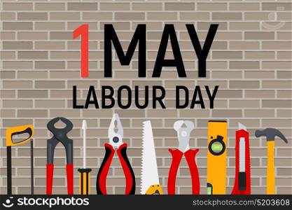 1 May Labour Day Poster or Banner. Vector Illustration EPS10. 1 May Labour Day Poster or Banner. Vector Illustration