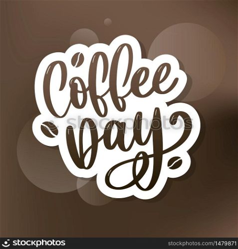 1 October International coffee day Logo. World Coffee day Logo Icon vector illustration on white. 1 October International coffee day Logo. World Coffee day Logo Icon vector illustration on white background.