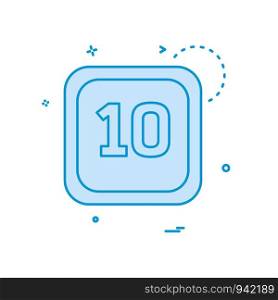 10 Date Calender icon design vector