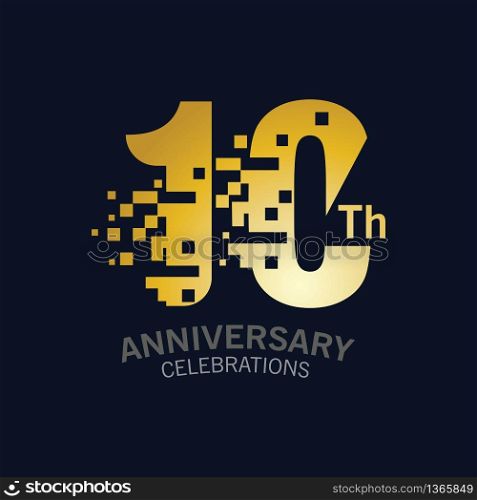 10 year Anniversary logo template. Design Vector template for celebration