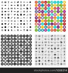 100 athlete icons set vector in 4 variant for any web design isolated on white. 100 athlete icons set vector variant