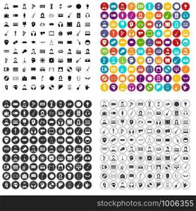 100 audience icons set vector in 4 variant for any web design isolated on white. 100 audience icons set vector variant