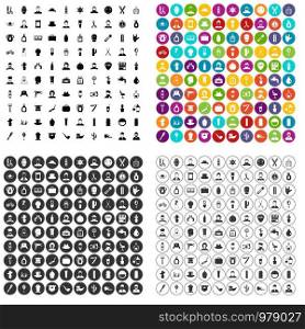 100 barber icons set vector in 4 variant for any web design isolated on white. 100 barber icons set vector variant