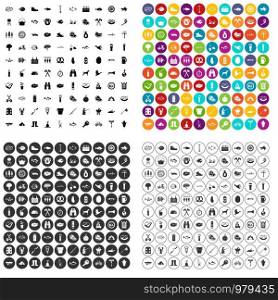 100 BBQ icons set vector in 4 variant for any web design isolated on white. 100 BBQ icons set vector variant