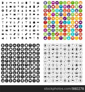 100 beer party icons set vector in 4 variant for any web design isolated on white. 100 beer party icons set vector variant