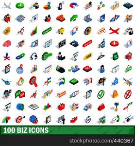 100 biz icons set in isometric 3d style for any design vector illustration. 100 biz icons set, isometric 3d style