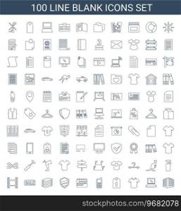 100 blank icons Royalty Free Vector Image