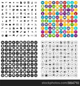 100 building materials icons set vector in 4 variant for any web design isolated on white. 100 building materials icons set vector variant