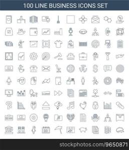 100 business icons Royalty Free Vector Image