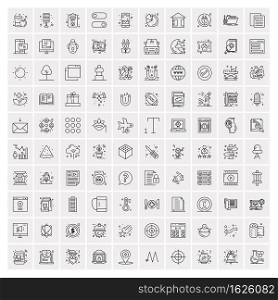 100 Business Icons Universal Set for Web and Mobile 