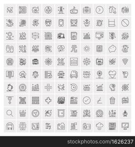 100 Business Icons Universal Set for Web and Mobile 