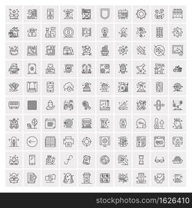 100 Business Icons Universal Set for Web and Mobile 