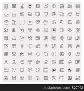 100 Business Icons Universal Set for Web and Mobile 