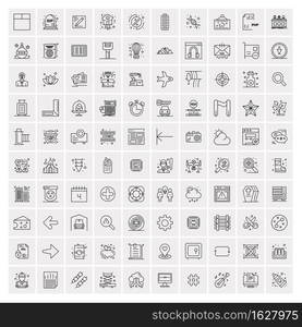 100 Business Icons Universal Set for Web and Mobile 