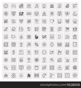 100 Business Icons Universal Set for Web and Mobile 