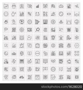 100 Business Icons Universal Set for Web and Mobile 