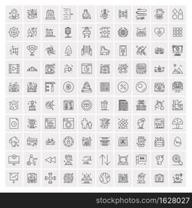 100 Business Icons Universal Set for Web and Mobile 