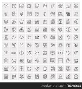 100 Business Icons Universal Set for Web and Mobile 