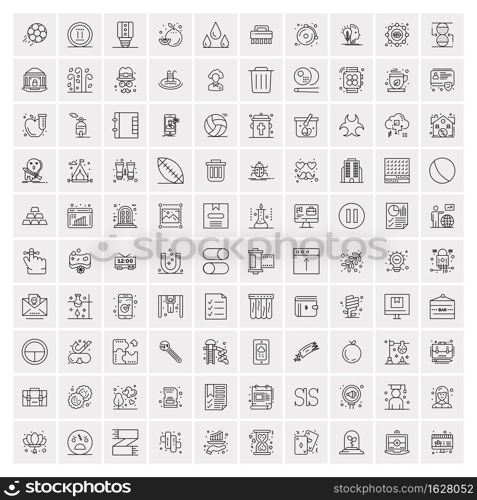 100 Business Icons Universal Set for Web and Mobile 