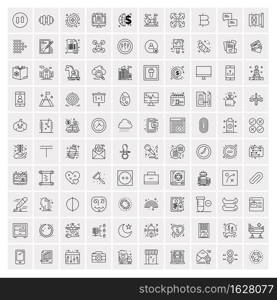 100 Business Icons Universal Set for Web and Mobile 