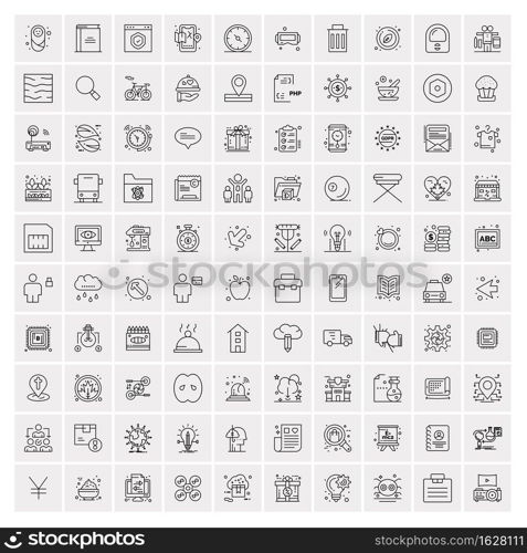 100 Business Icons Universal Set for Web and Mobile 