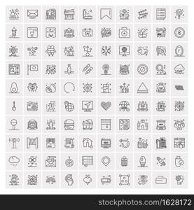 100 Business Icons Universal Set for Web and Mobile 