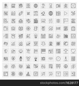 100 Business Icons Universal Set for Web and Mobile 