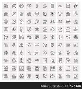 100 Business Icons Universal Set for Web and Mobile 