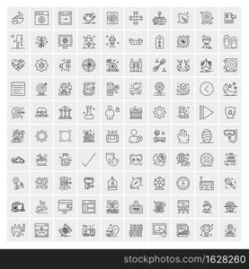 100 Business Icons Universal Set for Web and Mobile 