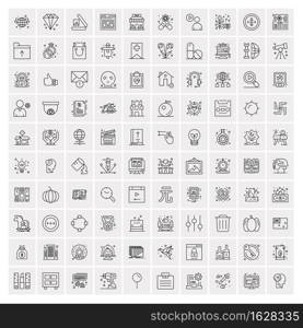 100 Business Icons Universal Set for Web and Mobile 