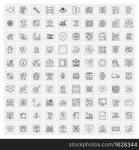 100 Business Icons Universal Set for Web and Mobile 