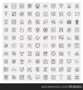 100 Business Icons Universal Set for Web and Mobile 