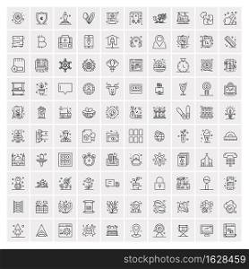100 Business Icons Universal Set for Web and Mobile 