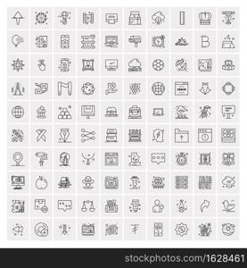 100 Business Icons Universal Set for Web and Mobile 