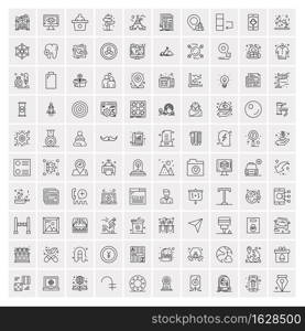 100 Business Icons Universal Set for Web and Mobile 