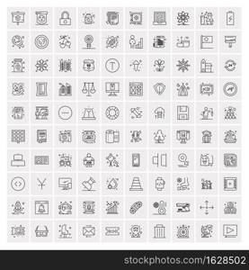 100 Business Icons Universal Set for Web and Mobile 