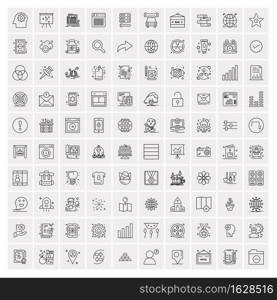 100 Business Icons Universal Set for Web and Mobile 