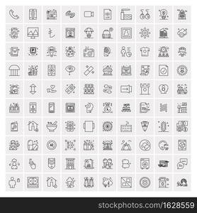 100 Business Icons Universal Set for Web and Mobile 