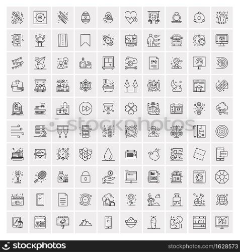 100 Business Icons Universal Set for Web and Mobile
