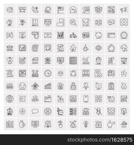 100 Business Icons Universal Set for Web and Mobile 