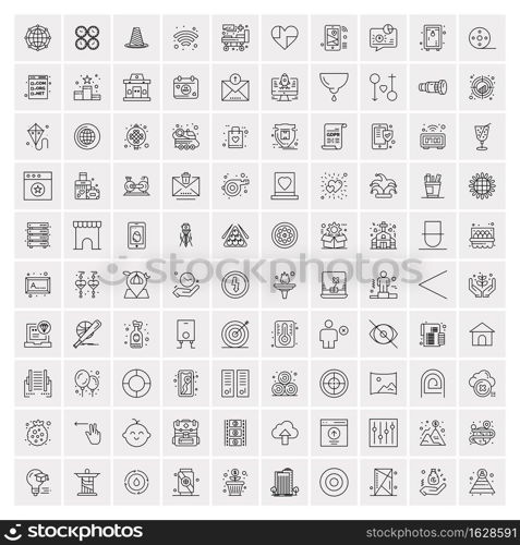 100 Business Icons Universal Set for Web and Mobile 