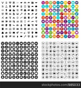 100 business process icons set vector in 4 variant for any web design isolated on white. 100 business process icons set vector variant