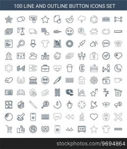 100 button icons Royalty Free Vector Image