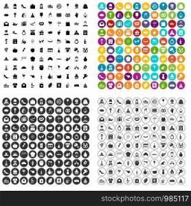 100 cake icons set vector in 4 variant for any web design isolated on white. 100 cake icons set vector variant