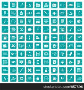 100 calculator icons set in grunge style blue color isolated on white background vector illustration. 100 calculator icons set grunge blue