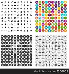 100 career fair icons set vector in 4 variant for any web design isolated on white. 100 career fair icons set vector variant