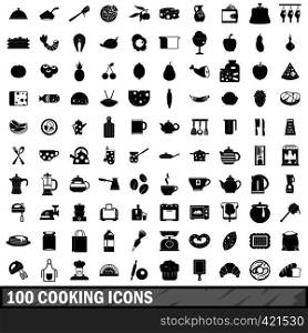 100 cooking icons set in simple style for any design vector illustration. 100 cooking icons set in simple style